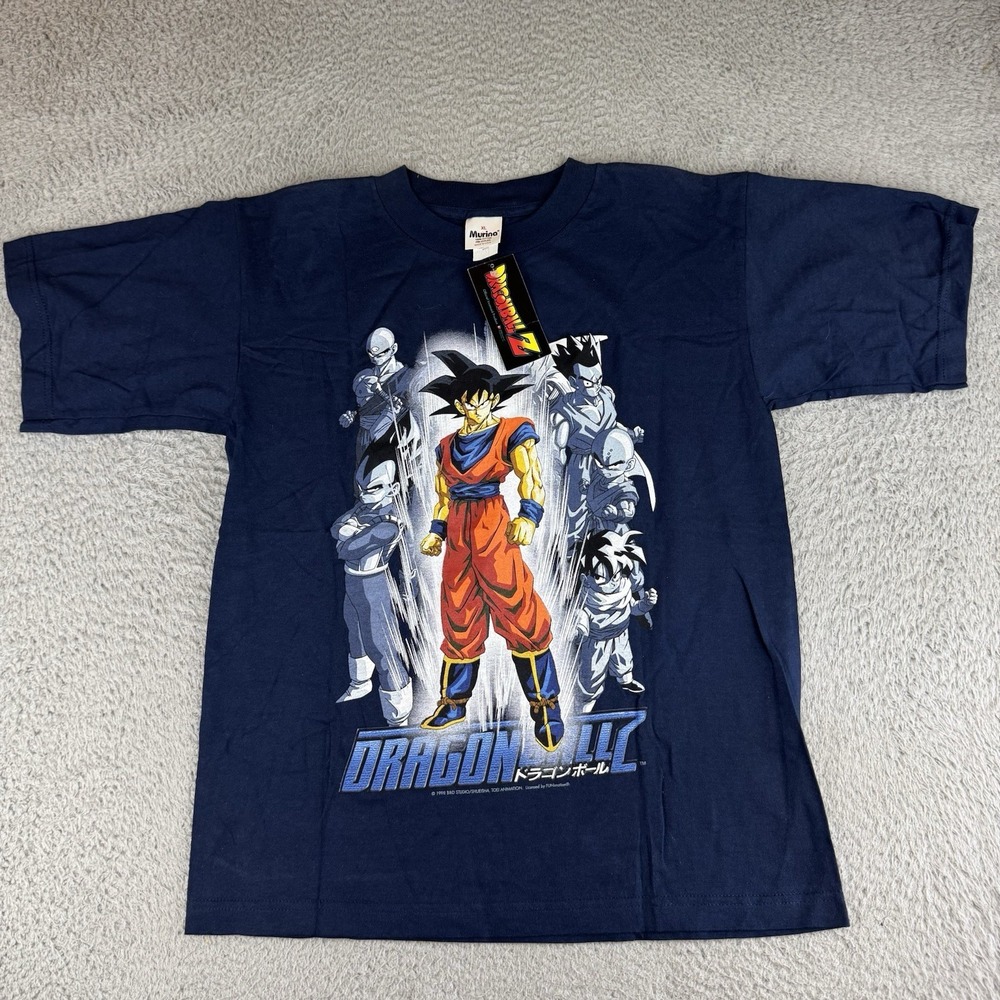 Vintage 1998 Dragon Ball Z Goku Piccolo Vegeta T-Shirt Size Xl Blue Nwt 90s Nos